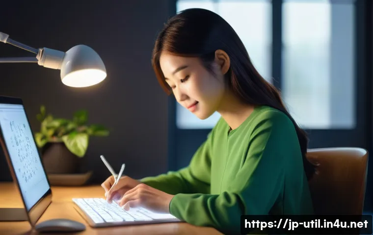 자동화 스크립트 생성 프로그램 - **Prompt:** A young Japanese woman, mid-20s, with a gentle smile, sits comfortably at a modern, mini...